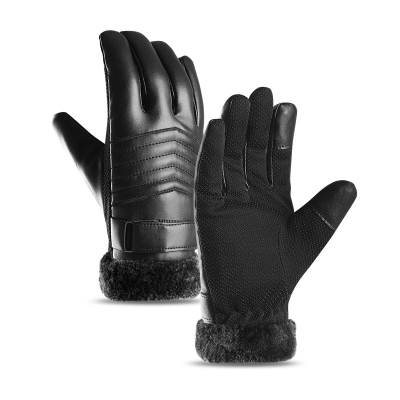 男士皮手套 XTL1129 冬季骑行加绒加厚滑雪防风防水保暖手套 (双)
