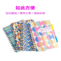 广博(GuangBo) FB60506-线圈记事本子日记本文具笔记本16K115页图案随机(4本/组)单组价格