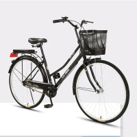榕茂和 自行车 成人学生轻便代步单车通勤自行车 26寸黑色