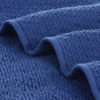三利 精梳棉纱布网织枕巾1条 72×51CM AB版潮款 三色可选 随意组合搭配 绀青色