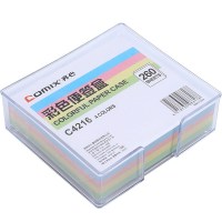 齐心(COMIX) 彩色便条纸 四色便签纸260张带便签盒 C4216款 5盒