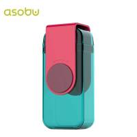 ASOBU 塑料杯 JB300进口水杯随手杯果汁杯宝宝儿童水杯幼儿园吸管杯喝水杯带吸管饮水杯 290ML 红色