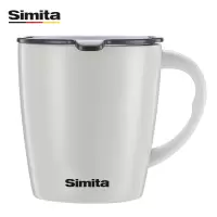 Simita不锈钢马克杯带盖简约文艺大容量喝水咖啡杯办公家用水杯子