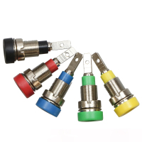 纯铜香蕉插座 测试插座面板插座安全教学仪器实验插座 黑色 2mm 10个