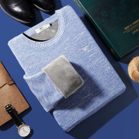 七匹狼 | 花纱罗纹领1件装圆领打底秋衣男士保暖上衣加绒加厚