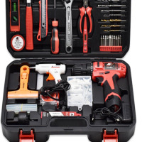 日常家用工具箱套装 家居备用手电钻工具组套 大工具箱
