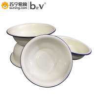 ZEBRA 搪瓷加厚白色脸盆 直径26cm*厚度0.6mm（5个起发）