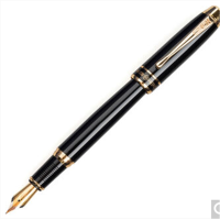 HERO英雄953铱金笔 钢笔 男士办公商务礼品钢笔 书法练字钢笔 黑漆 0.5mm 1支