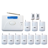 沙桥 红外线防盗报警器家用店铺门窗车库无线远距离感应报警安防系统 1主机+10探头+2遥控