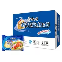 康师傅方便面鲜虾鱼板面袋装24袋整箱