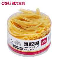 得力(deli)3213橡皮 筋 100g/筒 乳胶圈 橡胶圈 牛皮筋 桶装橡皮筋