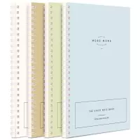 得力(deli)4本A5/60张乐素系列笔记本记事本线圈本螺旋软抄本子LA560-01JY