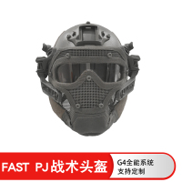 LKN猎途 FAST PJ Armor战术头盔连捕食者全脸装甲钢丝网面罩护目镜系统FG