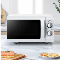 美的微波炉家用机械版小型迷你多功能转盘旋钮式官方旗舰正品213B