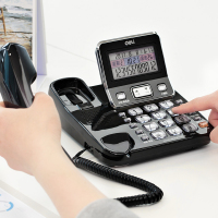 得力(deli) 789 电话机座机 固定办公翻转可摇头电话 可接分机电话机 单个价格