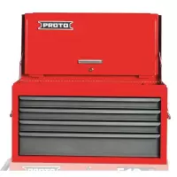 (五金工具) PROTO J542715-4SG-D 27寸4抽屉顶部翻盖工具箱-红灰 J542715-4SG-D