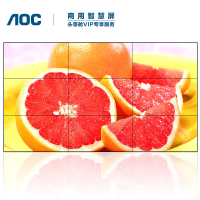 AOC 55英寸 支持4K显示方案 广视角 双边拼缝1.7mm液晶拼接屏 安防监控商场广告展示55D6U