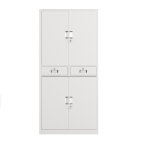 宫灯0.8加厚版 中二斗铁皮文件柜 灰色