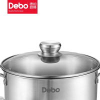 德铂(Debo) DEP-557 铂尔堡 不锈钢炒锅/汤锅两件套(H)