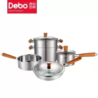 德铂(Debo) DEP-386 埃特斯堡 不锈钢锅具11件套(H)