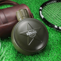 思宝保温壶旅行者水壶304不锈钢户外大容量保温杯带指南针便携车载旅行军壶 军绿色 800ml