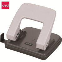 得力(deli)0102打孔器φ6mm可打20页两孔打孔机财务装订打孔(带标尺)