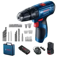 博世(BOSCH)GSB 120 充电式手电钻电动螺丝刀 家用多功能锂电冲击钻(12V单电版)+小黑盒78附件工具箱套装