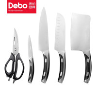 德铂(Debo) DEP-806 尼拉 不锈钢菜刀剪刀斩刀筷子六件套（H）