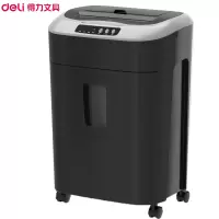得力(deli)33175碎纸机 多功能办公19L大容量商用 单次可碎6张 黑色保密碎纸机