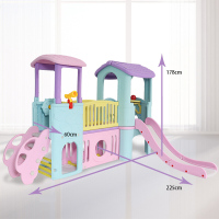 小神童 城堡403*225*178cm高扶手城堡双滑梯室内组合塑料滑梯