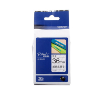 兄弟(brother)TZE-161原装标签色带 透明底/黑字 36mm 色带/碳带