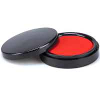 齐心B3747中号Ф85mm红色圆形快干印台