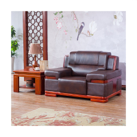 豪华大沙发中式办公沙发 商务办公室沙发接待会客沙发 S8006 单人位1400*920*920