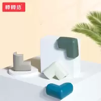 棒棒猪防撞角宝宝防磕碰安全桌角防撞护角窗户包边角保护套角24个装云雾绿