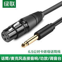 绿联(Ugreen)-AV131-6.5mm转卡农公对母话筒音频线1米