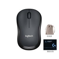 罗技(Logitech)M220黑色无线鼠标+鼠标垫+鼠标收纳袋