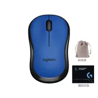 罗技(Logitech)M220蓝色无线鼠标+鼠标垫+鼠标收纳袋