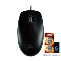 罗技(Logitech)M100r 有线鼠标+鼠标垫+南孚五号八粒电池