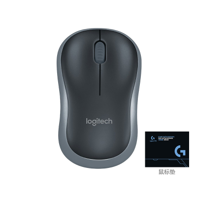 罗技(Logitech) M186黑色无线鼠标+鼠标垫