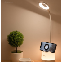 美的台灯护眼灯充电led台灯学习卧室护眼台灯宿舍床头灯读书笔筒书桌学生可充电式小夜灯小台灯台风读书 笔筒台灯+小夜灯