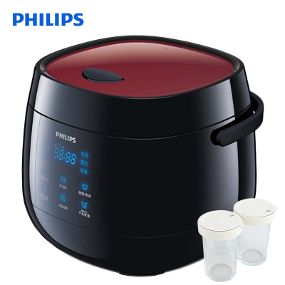 飞利浦(Philips)电饭煲 HD3160 家用迷你智能预约电饭锅 家用多功能2L容量 自带2个酸奶杯