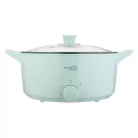 乐扣乐扣 多功能电火锅5L 电炖锅不粘少油烟电煮锅EJP1157GRN