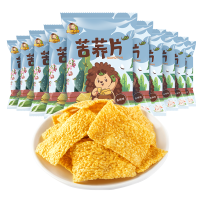 刺猬阿甘苦荞片即食办公室休闲食品脆片零食小吃香辣味31g*10