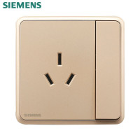 西门子开关插座 灵蕴系列日曜金色插座产品86型墙壁插座 16A三孔带开关