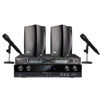 维基尼音响套装 (音箱 功放 无线麦克风 机架 音箱立架)