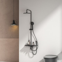 小米有品 大白黑钻增压除垢花洒套装 黑钻除垢(带顶喷)