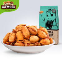 三只松鼠 手剥巴旦木2袋 185g*2袋 休闲零食坚果扁桃仁