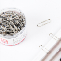 防锈回形针 金属曲PVC桶装曲别针
