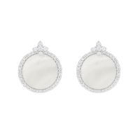 APM Monaco母贝四叶草耳钉女士时尚百搭圆牌耳环送女友闺蜜礼物潮