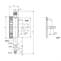 马尔 Mahr 1075 Rbv 垂直凸耳后盖(for 1075R)(包装数量 1件)